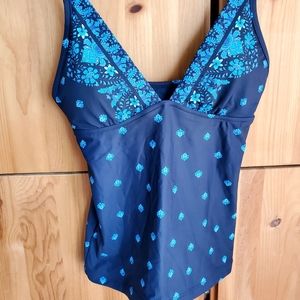 Seafolly Navy Tankini Swimsuit Top size US 6